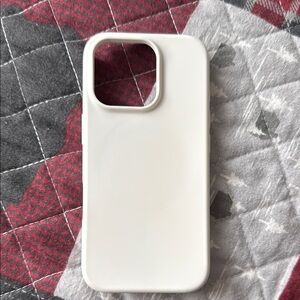 White Silicone iPhone 16 Pro Phone Case